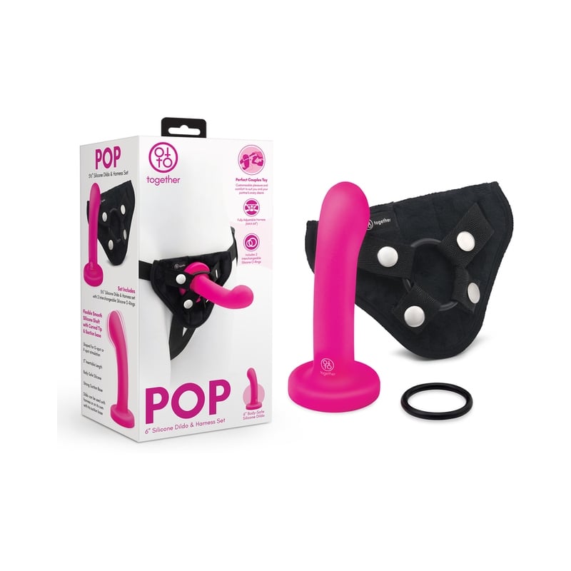 Together Pop Silicone Dildo/Harnes Set 5